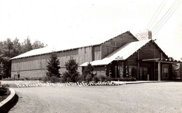 vintage postcard Pines Theatre, Houghton Lake